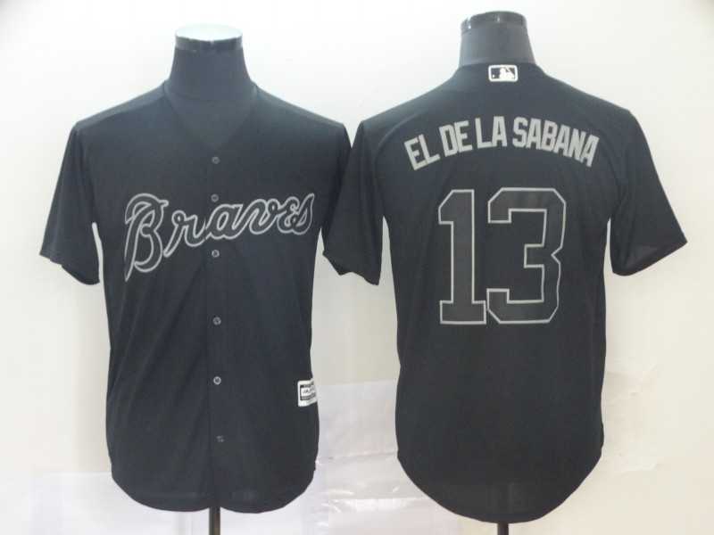 Braves 13 Ronald Acuna Jr El De La Sabana Black 2019 Players' Weekend Player Jersey,We sell and wholesale Braves 13 Ronald Acuna Jr El De La Sabana Black 2019 Players' Weekend Player Jersey on line form chian!